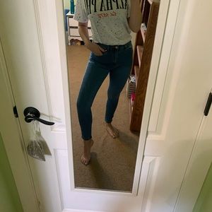 High waisted jeans